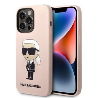 Karl Lagerfeld KLHMP14XSNIKBCP iPhone 14 Pro Max 6,7" kova kotelo pinkki/pinkki Silikoni Ikonik Magsafe