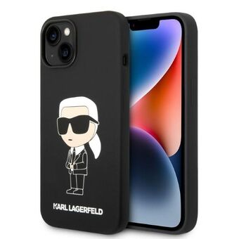 Karl Lagerfeld KLHCP14MSNIKBCK iPhone 14 Plus 6,7" kova kotelo musta/musta Silikoni Ikonik