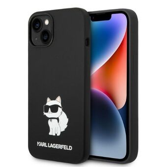 Karl Lagerfeld KLHCP14MSNCHBCK iPhone 14 Plus 6,7" kova kotelo musta/musta silikonikuppi
