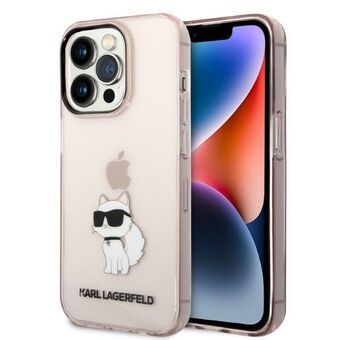 Karl Lagerfeld KLHCP14LHNCHTCP iPhone 14 Pro 6,1" pinkki/vaaleanpunainen kovakotelo Ikonik Choupette
