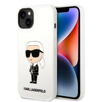 Karl Lagerfeld KLHCP14MSNIKBCH iPhone 14 Plus 6,7" kova kotelo valkoinen/valkoinen Silikoni Ikonik
