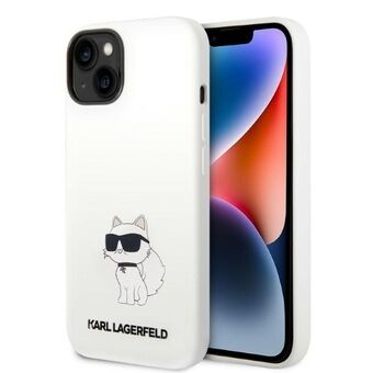 Karl Lagerfeld KLHMP14SSNCHBCH iPhone 14 6,1" kova kotelo valkoinen/valkoinen silikoni Choupette MagSafe
