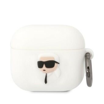 Karl Lagerfeld KLA3RUNIKH AirPods 3 kansi valkoinen/valkoinen Silikoni Karl Head 3D