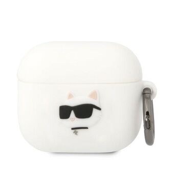 Karl Lagerfeld KLA3RUNCHH AirPods 3 kansi valkoinen/valkoinen Silikoni Choupette Head 3D
