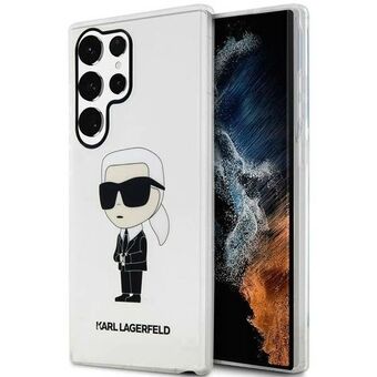 Karl Lagerfeld KLHCS23LHNIKTCT S23 Ultra S918 läpinäkyvä kova kotelo Ikoninen Karl Lagerfeld