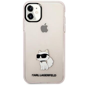Karl Lagerfeld KLHCN61HNCHTCP iPhone 11 / Xr 6,1" pinkki/vaaleanpunainen kovakotelo Ikonik Choupette