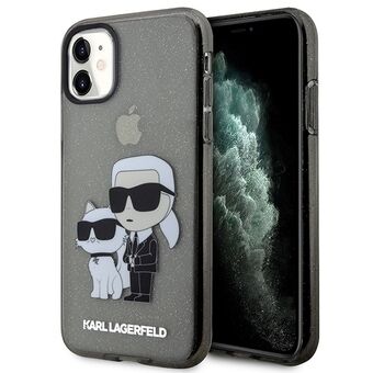 Karl Lagerfeld KLHCN61HNKCTGK iPhone 11 / Xr 6,1" musta/hardcase Glitter Karl&Choupette