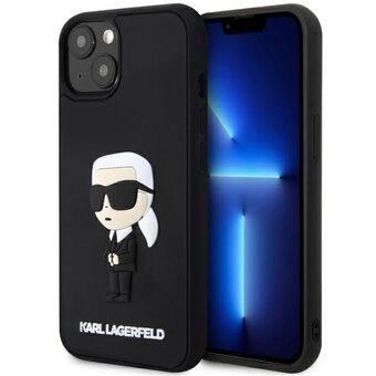 Karl Lagerfeld KLHCP14S3DRKINK iPhone 14 6,1" musta/musta kova kotelo Rubber Iconic 3D