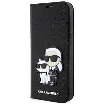 Karl Lagerfeld KLBKP14SSANKCPK iPhone 14 6,1" hylly musta/musta Saffiano Karl & Choupette