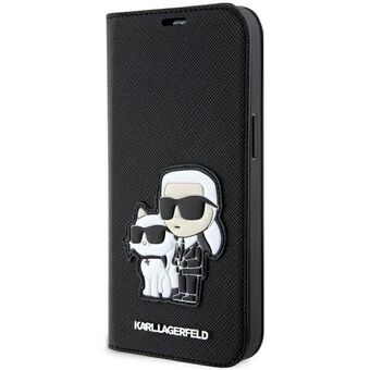 Karl Lagerfeld KLBKP14LSANKCPK iPhone 14 Pro 6,1" hylly musta/musta Saffiano Karl & Choupette