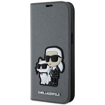 Karl Lagerfeld KLBKP14SSANKCPG iPhone 14 6,1" hylly hopea/hopea Saffiano Karl & Choupette