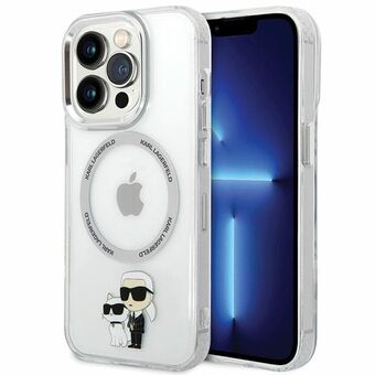Karl Lagerfeld KLHMP13LHNKCIT iPhone 13 Pro 6,1" kovakotelo läpinäkyvä Iconic Karl&Choupette Magsafe