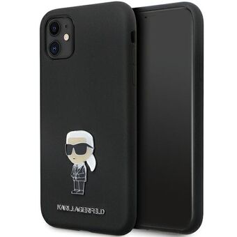 Karl Lagerfeld KLHCN61SMHKNPK iPhone 11 / Xr 6,1" musta/musta Silikoni Ikonik Metal Pin