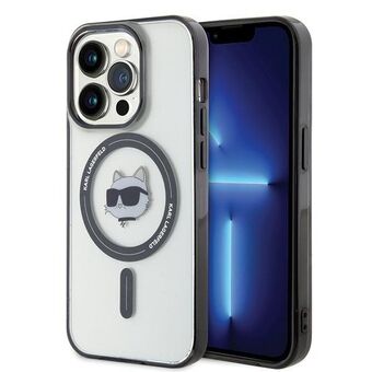 Karl Lagerfeld KLHMP15LHCHNOTK iPhone 15 Pro 6.1" läpinäkyvä kova suojakuori IML Choupette\'n pää MagSafe