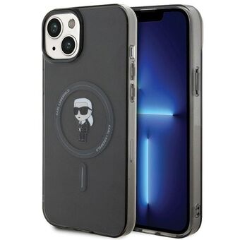 Karl Lagerfeld KLHMP15MHFCKNOK iPhone 15 Plus / 14 Plus 6.7" musta kova suojakuori IML Ikonik MagSafe