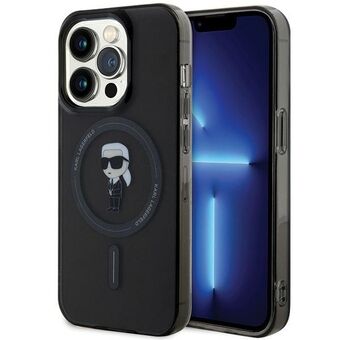 Karl Lagerfeld KLHMP15LHFCKNOK iPhone 15 Pro 6.1" musta kovakuori IML Ikonik MagSafe