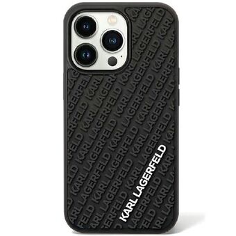 Karl Lagerfeld KLHCN613DMKRLK iPhone 11 / Xr 6.1" musta kovaholkkia 3D-kumilogolla