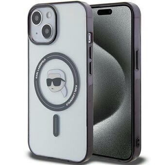 Karl Lagerfeld KLHMP15MHKHNOTK iPhone 15 Plus / 14 Plus 6.7 "läpinäkyvä kovakuori IML Karl\'in pää MagSafe