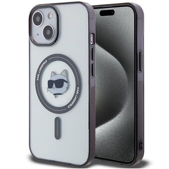 Karl Lagerfeld KLHMP15MHCHNOTK iPhone 15 Plus / 14 Plus 6.7" läpinäkyvä kova suojakuori IML Choupette\'n pää MagSafella