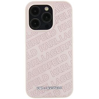 Karl Lagerfeld KLHCP15SPQKPMP iPhone 15 6.1" pinkki kova suojakuori, pehmustettu K-kuvio