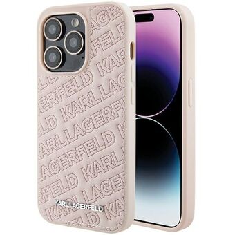 Karl Lagerfeld KLHCP15XPQKPMP iPhone 15 Pro Max 6.7" vaaleanpunainen pinkki hardcase Quilted K -kuvio