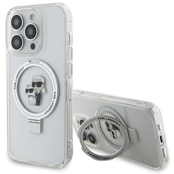 Karl Lagerfeld KLHMP14XHMRSKCH iPhone 14 Pro Max 6.7 "valkoinen kovakuori Ring Stand Karl&Choupettte MagSafe