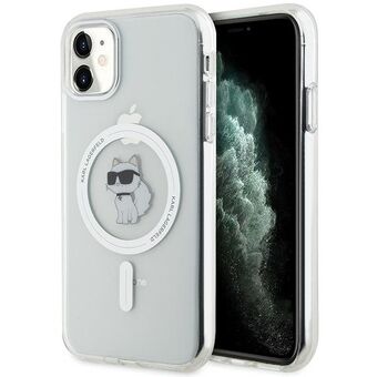 Karl Lagerfeld KLHMN61HFCCNOT iPhone 11 läpinäkyvä kovakuori IML Choupette MagSafella.