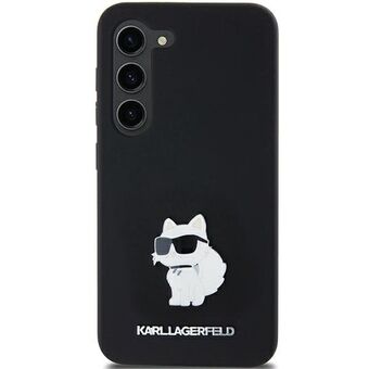 Karl Lagerfeld KLHCSA55SMHCNPK A55 A556 musta/kova suojakotelo Silikoni Choupette metallinen nastas