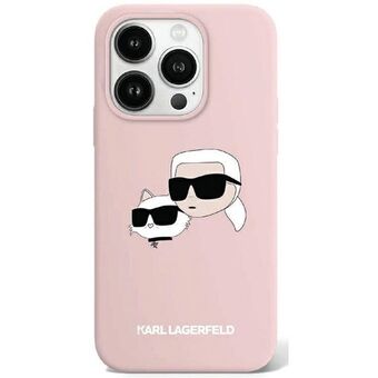 Karl Lagerfeld KLHMP15SSKCHPPLP iPhone 15 / 14 / 13 6.1" pinkki kovakuorinen silikoni Karl & Choupette MagSafe