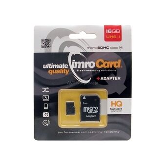 16GB Imro + adp 10C microSD-muistikortti