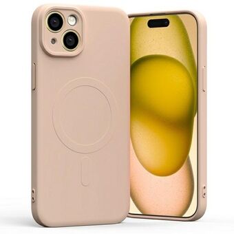 Mercury MagSafe puoliksi silikoninen iPhone 15 Plus / 14 Plus 6,7" vaalea hiekka / vaaleanpunainen hiekka