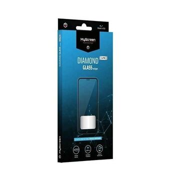 MS Diamond Glass Edge Lite FG Realme 8 5G/8s 5G/czarny/black Full Glue - Mattapintainen timanttikuvioitu lasi Realme 8 5G/8s 5G -puhelimelle, musta, kokolasi