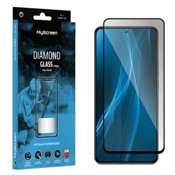 MS Diamond Glass Edge FG on Honor X8b, musta, täysin liimattu