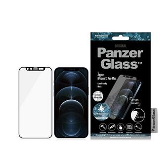 PanzerGlass E2E Microfracture iPhone 12 Pro Max 6,7 "CamSlider Swarovsky Cover -ystävällinen antibakteerinen musta / musta