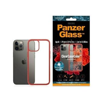 PanzerGlass ClearCase iPhone 12 Pro Max Mandarin Red AB -kotelo