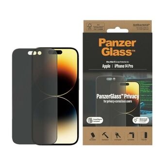 PanzerGlass Ultra-Wide Fit iPhone 14 Pro 6,1" -yksityisyyssuojanäyttösuoja, antibakteerinen, helppo asentaja sisältyy, P2784.