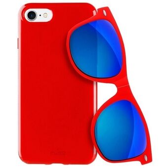 Puro Sunny Kit suojakuori iPhone 7/8 + lasit SE 2020 / SE 2022 punainen / punainen IPC747SUNNYKIT1RED