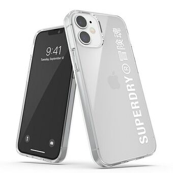 SuperDry Snap iPhone 12 Mini Kirkas Kotelo Valkoinen 