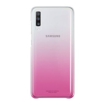 Samsung EF-AA705CP A70 Case Gradiation Cover vaaleanpunainen / pinkki