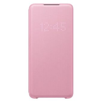 Kotelo Samsung EF-NG985PP S20 + G985 vaaleanpunainen / pinkki LED View Cover