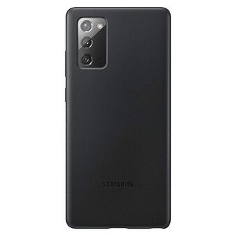 Kotelo Samsung EF-VN980LB Note 20 N980 musta / musta nahkakuori
