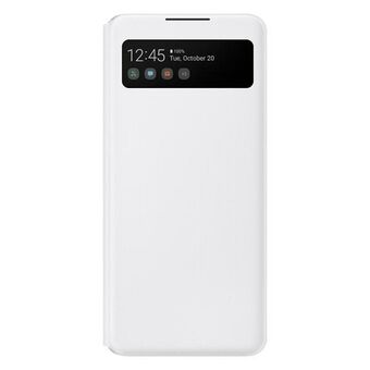 Kotelo Samsung EF-EA426PW A42 5G valkoinen / valkoinen S View Lompakon kansi