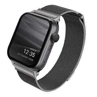 UNIQ Dante Apple Watch Series 4/5/6/7 / SE 40 / 41mm jarru. Ruostumaton teräs grafiitti / grafiitti