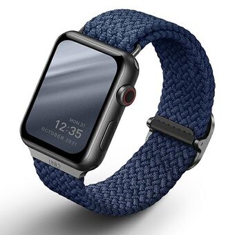 UNIQ Aspen Apple Watch 44/42/45 mm Punottu sininen / oxford sininen