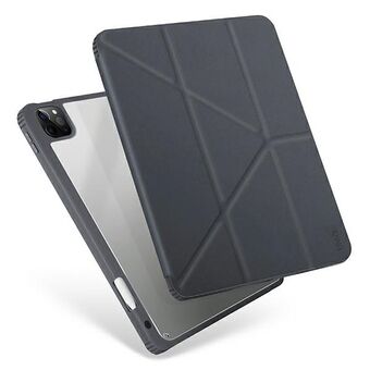 UNIQ-kotelo Moven iPad Pro 12,9" (2021) Antimikrobinen harmaa/hiilikarva