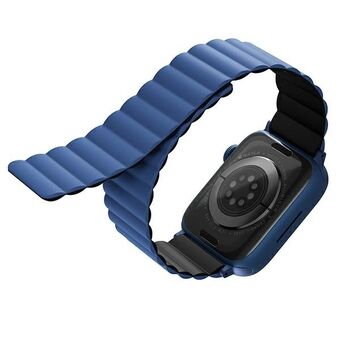 UNIQ rem Revix Apple Watch Series 4/5/6/7 / SE 40 / 41mm. Käännettävä Magneettinen musta-sininen / musta-sininen