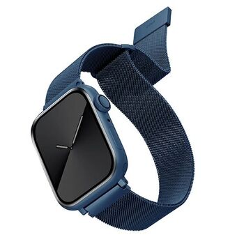 UNIQ Rem Dante Apple Watch Series 4/5/6/7 / SE 42/44 / 45mm. Ruostumattoman teräksen sininen / koboltinsininen