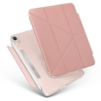 UNIQ Camden iPad Mini (2021) suojakotelo, vaaleanpunainen/roosa peony, antimikrobinen