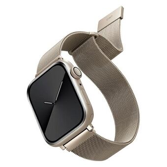 UNIQ pasek Dante Apple Watch Series 1/2/3/4/5/6/7/8/9/SE/SE2 42/44/45mm ruostumaton teräs kirkas tähtitaivas
