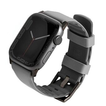 UNIQ-ranneke Linus Apple Watch Series 4/5/6/7/8 / SE / SE2 38/40 / 41mm. Airosoft Silikoninharmaa/liitunharmaa
